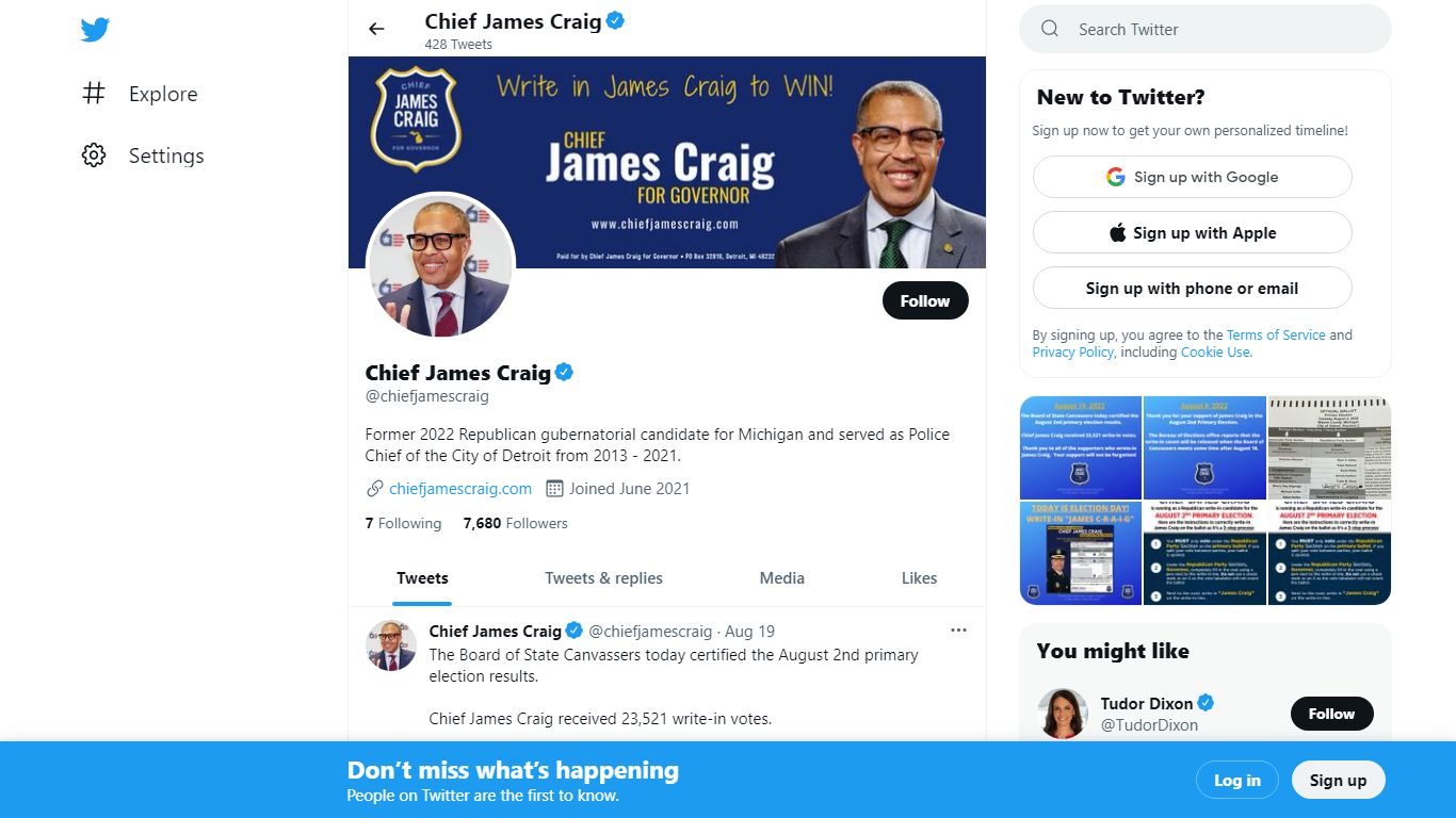 Chief James Craig (@chiefjamescraig) / Twitter